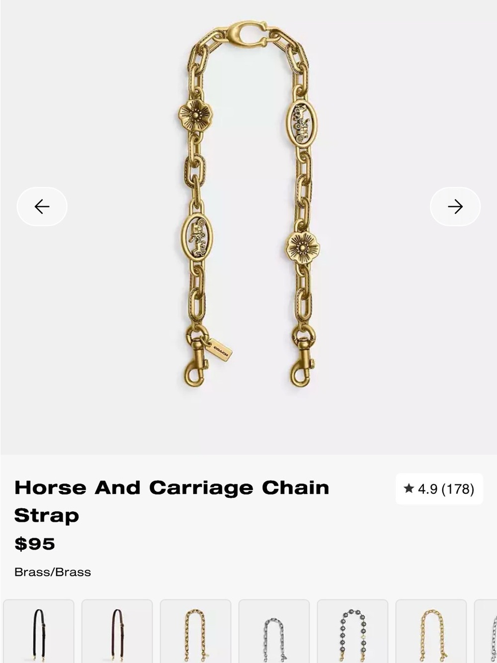 Coach horse and carriage chain strap - Picture 7 of 7